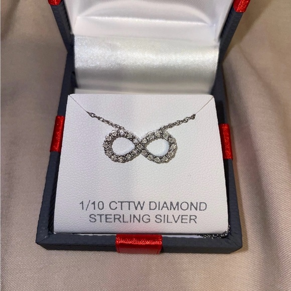 1/10 Diamond Infinity Necklace - Picture 2 of 5